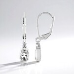 Orecchini in argento con Topazio Bianco