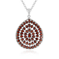 Collana in argento con Granato Mozambico
