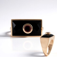 Anello in argento con Onice Nero