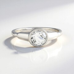 Anello in argento con Topazio Bianco
