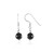 Black Spinel Silver Earrings