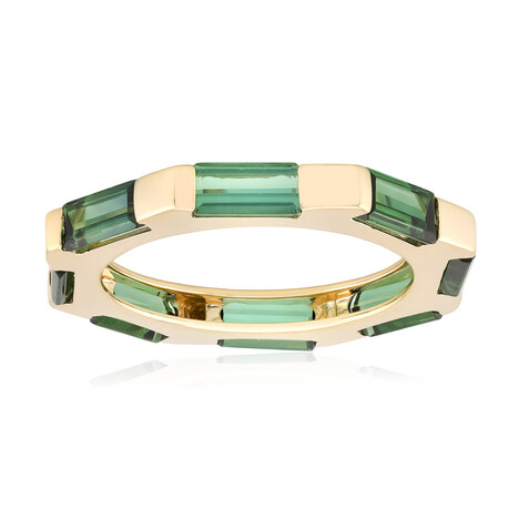 Grüner Benedito-Turmalin-Goldring