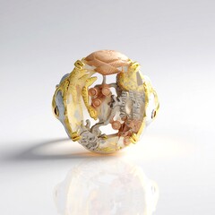 Bague en argent et Quartz blanc