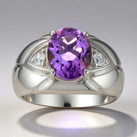 Anello in argento con Ametista