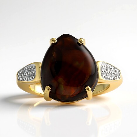 Anello in oro con Agata di Fuoco