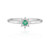 Colombian Emerald Silver Ring