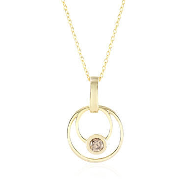 Collier en argent et Diamant champagne I2