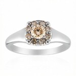 Anillo en oro con Diamante rosa de Francia de Argyle VS1 (Annette)