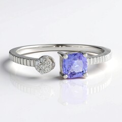 Anello in argento con Tanzanite