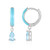 Boucles d'oreilles en argent et Topaze bleu ciel