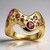 Anello in oro con Rubellite Brasiliana AAA (de Melo)