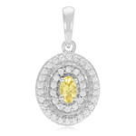 Colgante en plata con Berilo amarillo