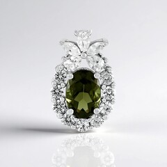 Ciondolo in argento con Moldavite
