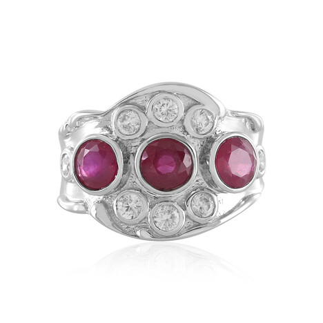 Anillo en plata con Rubí de Madagascar (de Melo)