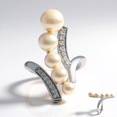 Anello in argento con Perla d'Acqua Dolce Bianca (TPC)