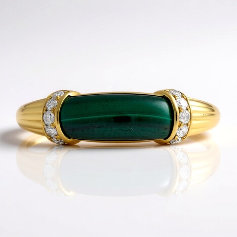 Anello in oro con Malachite (CIRARI)
