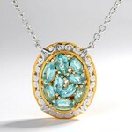 Collana in argento con Fluoroapatite Verde Menta (Gems en Vogue)