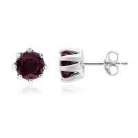 Boucles d'oreilles en argent et Rubis