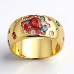 Anello in argento con Topazio Blu Londra (Adela Silber)