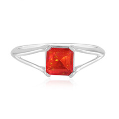 Äthiopischer Roter Opal-Silberring