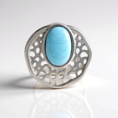 Ciondolo in argento con Larimar (MONOSONO COLLECTION)
