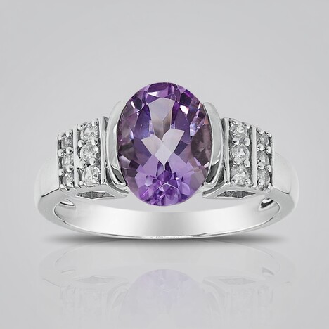 Anello in argento con Ametista Rose de France