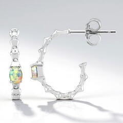 Orecchini in argento con Opale Australiano