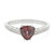 Anello placcato in platino con Zircone Rosso
