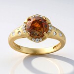 Anello in oro con Sfalerite (CIRARI)