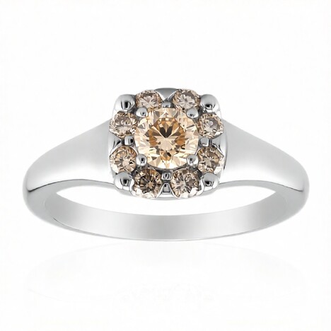 Anillo en oro con Diamante rosa de Francia de Argyle VS1 (Annette)