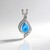 Ciondolo in argento con Apatite Blu Neon
