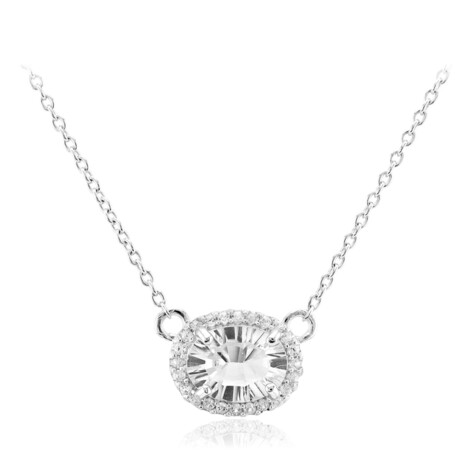 Collar en plata con Topacio blanco