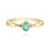 Gouden ring met een Paraiba kleurige smaragd