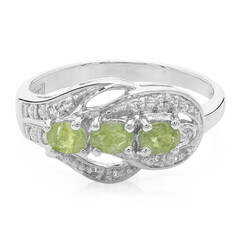 Bague en argent et Tourmaline cuprifère