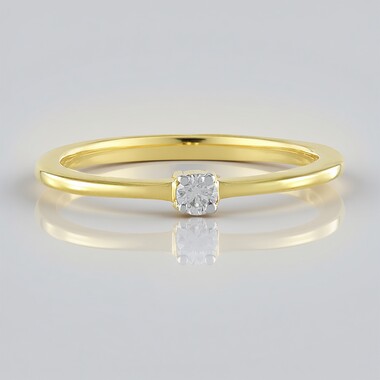 Anillo en plata con Diamante I2 (H)