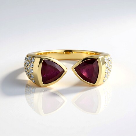 Anello in oro con Rubino del Madagascar (de Melo Gold)