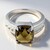 Anello in argento con Quarzo Cognac