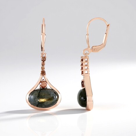Orecchini in argento con Labradorite Ramata Maniry (KM by Juwelo)