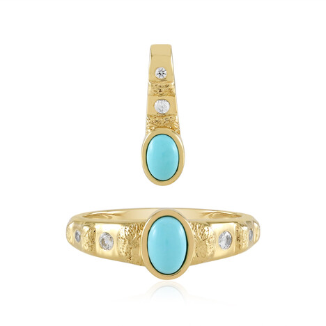 Anello in argento con Turchese Sleeping Beauty (Faszination Türkis)