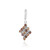Pendentif en argent et Zircon champagne