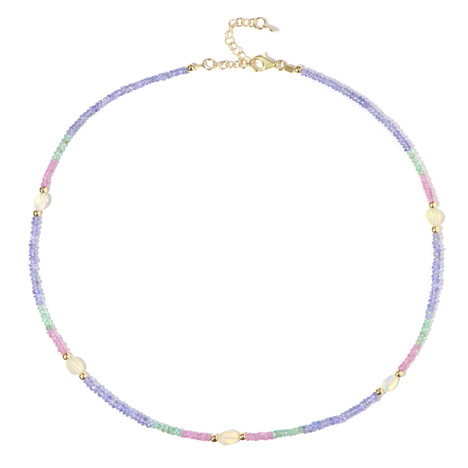 Edelstein-Silberhalskette (Riya)