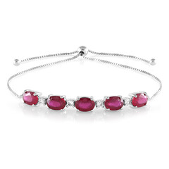 Bemainty-Rubin-Silberarmband