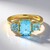 Anello in argento con Topazio Blu Svizzero