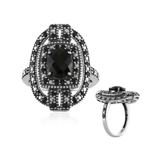 Anello in argento con Onice Nero