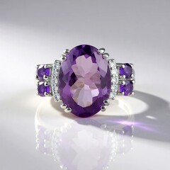 Anello in argento con Ametista
