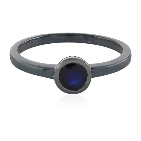 Zilveren ring met een Madagaskar Blauwe Saffier