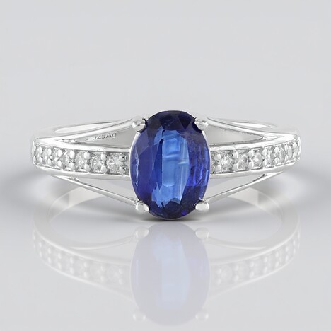 Bague en argent et Kyanite du Népal