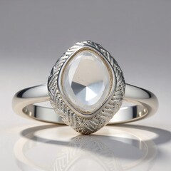Anello in argento con Quarzo Bianco