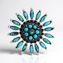 Ciondolo in argento con Turchese Kingman Mohave Blu (Jones Lee)