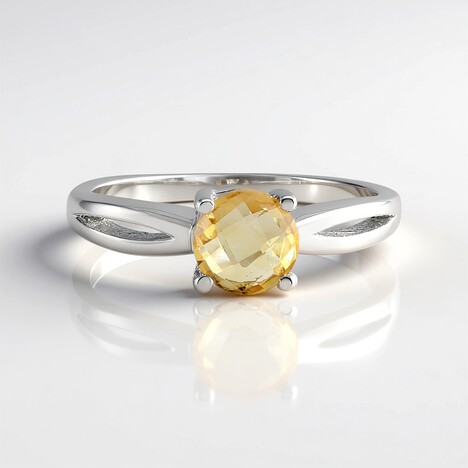 Anello in argento con Citrino